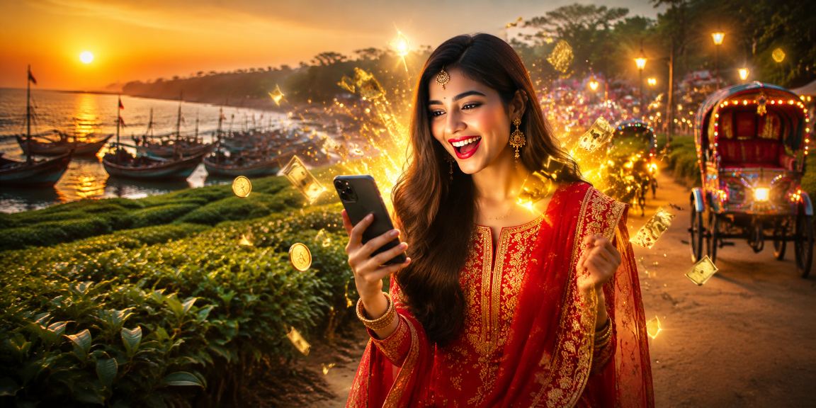 ঢাকায় ঈদ উৎসবে মোবাইলে লটারি খেলার দৃশ্য